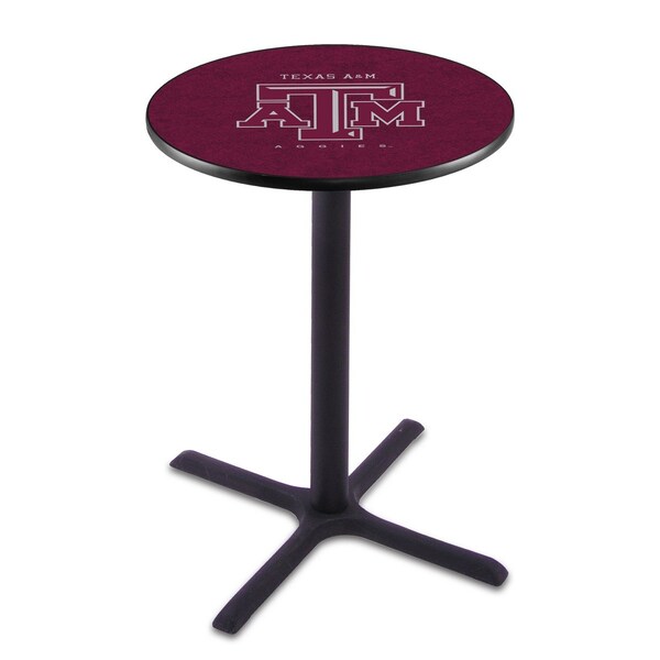 42" Blk Wrinkle Texas A&M Pub Table